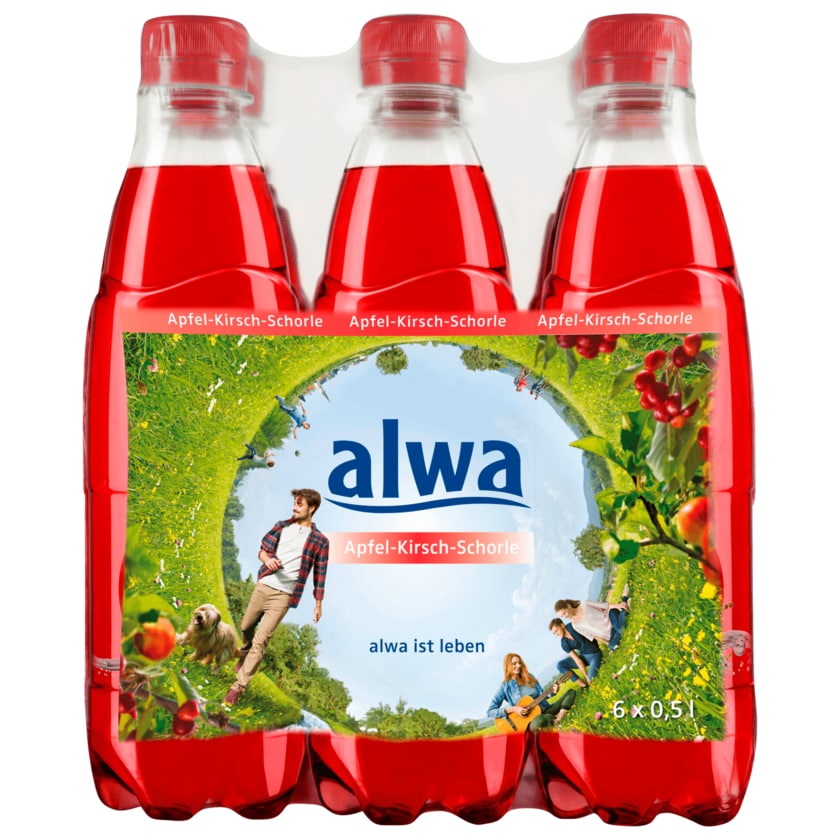 alwa Apfel-Kirsch-Schorle 6x0,5l